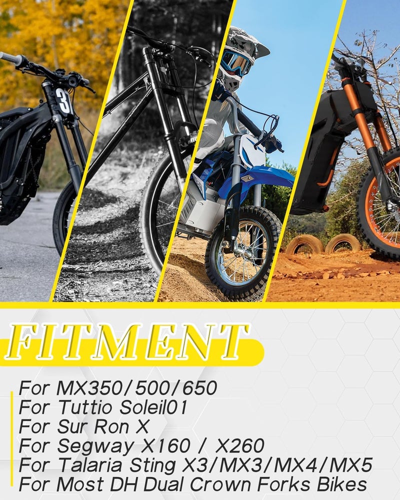 NACORE Front Number Plate for MX350/500/650, DH Fork Name License for Tutti Tuttio Soleil01, Sur Ron X and More Electric Dirt Bikes, Minibikes, DH Bikes, Black - Image 2